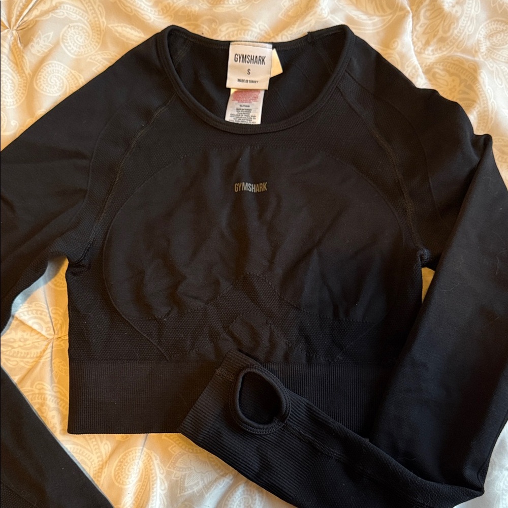 Gymshark Black Long Sleeve Crop Top